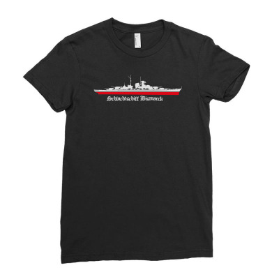 Bismarck Schlachtschiff War Ship Flotte World War Marine Meer Sea Ladies Fitted T-shirt Designed By Ririn