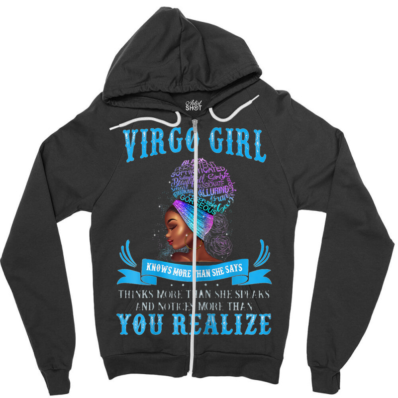 Womens Virgo Girl September August  Birthday Zodiac Womens _002 Zipper Hoodie | Artistshot