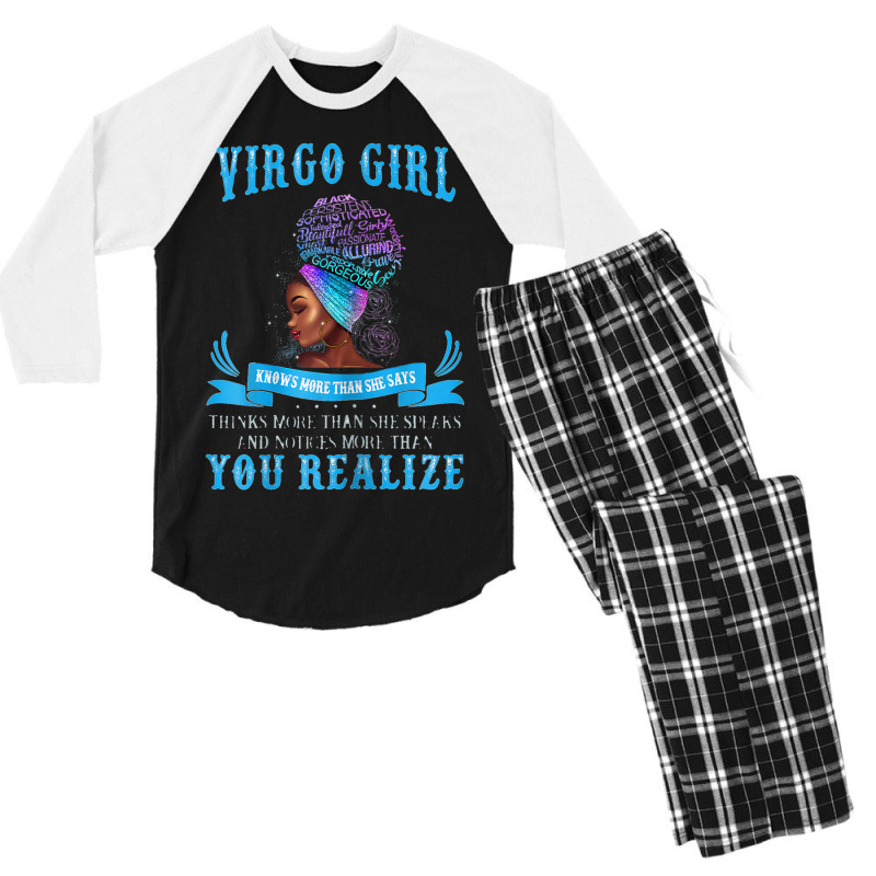 Womens Virgo Girl September August  Birthday Zodiac Womens _002 Men's 3/4 Sleeve Pajama Set | Artistshot