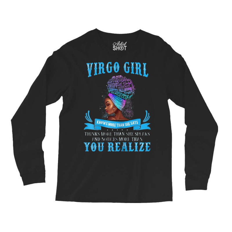 Womens Virgo Girl September August  Birthday Zodiac Womens _002 Long Sleeve Shirts | Artistshot