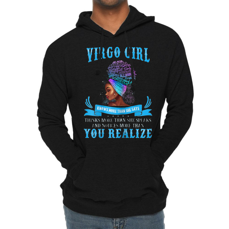 Womens Virgo Girl September August  Birthday Zodiac Womens _002 Lightweight Hoodie | Artistshot