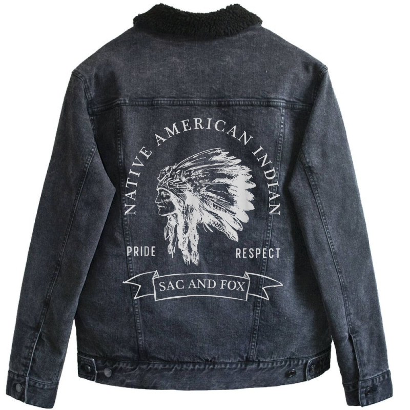 Sac And Fox Tribe Native American Indian Pride Respect Darke Unisex Sherpa-Lined Denim Jacket by RANDYYATT | Artistshot