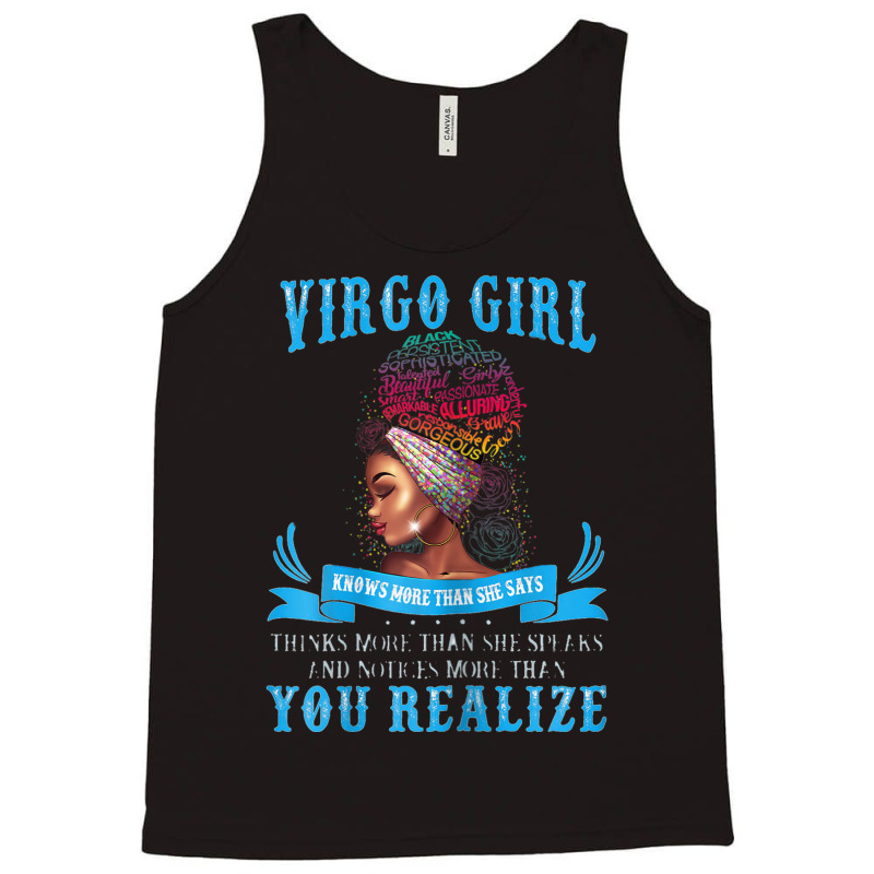 Womens Virgo Girl September August Black Girl Magic Zodiac Bday Tank Top | Artistshot