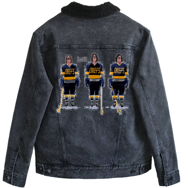 Hanson Brothers Slap Shot! Unisex Sherpa-lined Denim Jacket | Artistshot