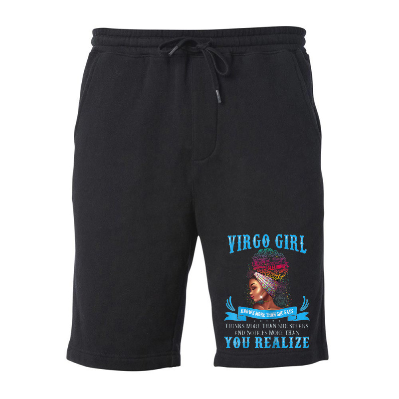 Womens Virgo Girl September August Black Girl Magic Zodiac Bday Fleece Short | Artistshot