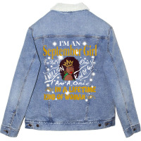 Womens Virgo S Are Born In August 23 - September 22 Unisex Sherpa-lined Denim Jacket | Artistshot