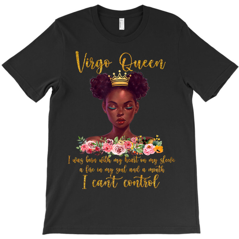 Womens Virgo S Black Girl Magic Birthday Blm Afro Woman T-shirt | Artistshot