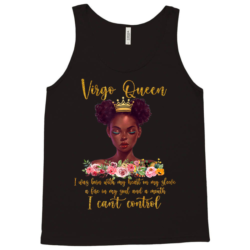 Womens Virgo S Black Girl Magic Birthday Blm Afro Woman Tank Top | Artistshot