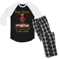 Womens Virgo S Black Girl Magic Birthday Blm Afro Woman Men's 3/4 Sleeve Pajama Set | Artistshot