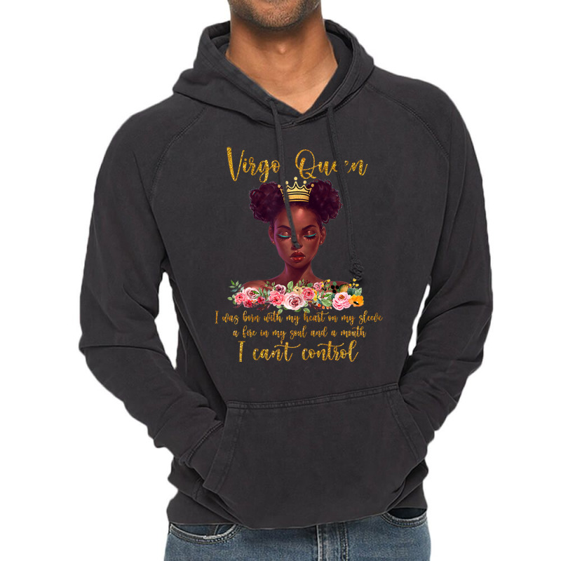 Womens Virgo S Black Girl Magic Birthday Blm Afro Woman Vintage Hoodie | Artistshot