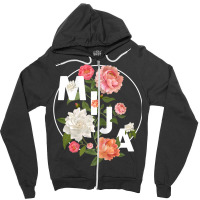 Womens Women Latinx Latina Mija Gift For Daughter Floral Shirt Zipper Hoodie | Artistshot