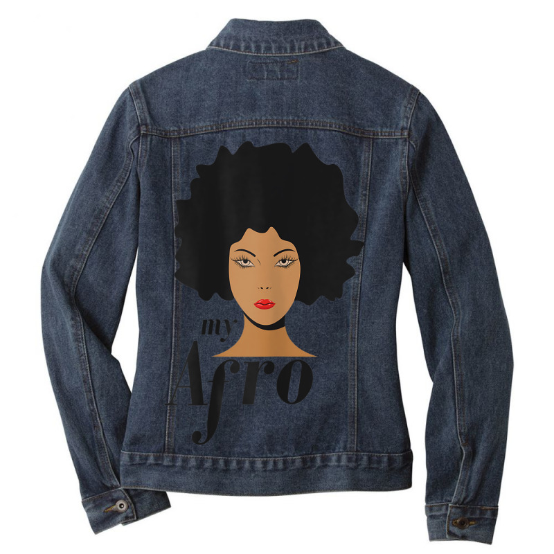 Womens Womens Afro Latina L Black Memorial Day L Pride Ladies Denim Jacket by BRANDONARKER | Artistshot