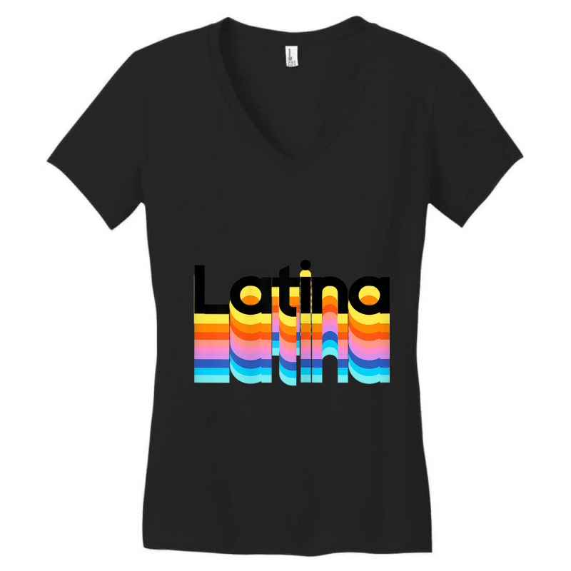 Womens Womens Latina Latinx Colorful Trendy 2019 Gift Women's V-Neck T-Shirt by BRANDONARKER | Artistshot