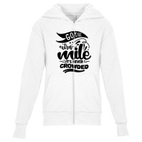 Go The Extra Mile Youth Zipper Hoodie | Artistshot