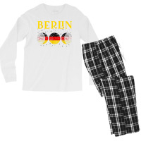 Berlin German City Vacation Germany Flag T Shirt Men's Long Sleeve Pajama Set | Artistshot