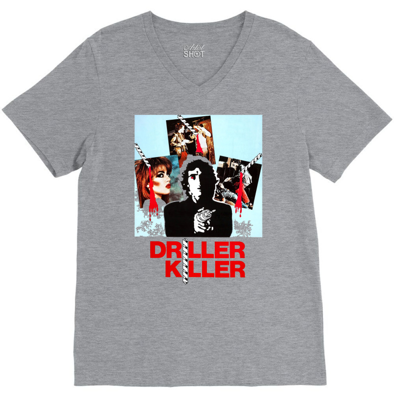 The Driller Killer   Vector Poster Art（1979）☆vhsgasm Video☆ V-neck Tee | Artistshot