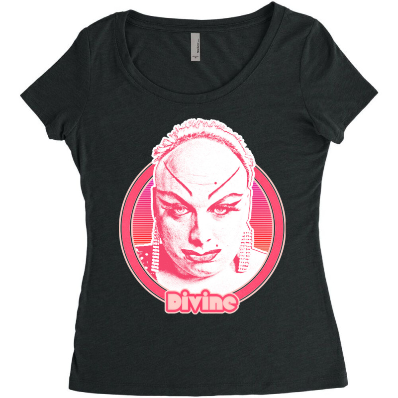 Divine 80s Style Retro Fan Art Design Women's Triblend Scoop T-shirt by ErnestGallon | Artistshot