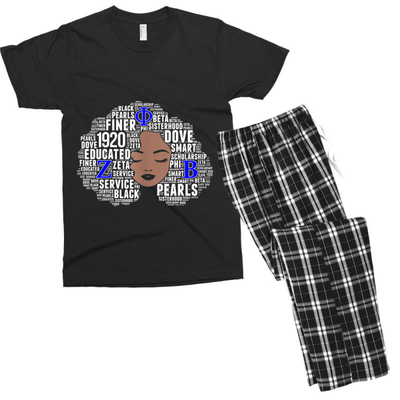 Womens Zeta 1920 African Women Educated Dove Afro Hair Words _001 Men's T-shirt Pajama Set | Artistshot