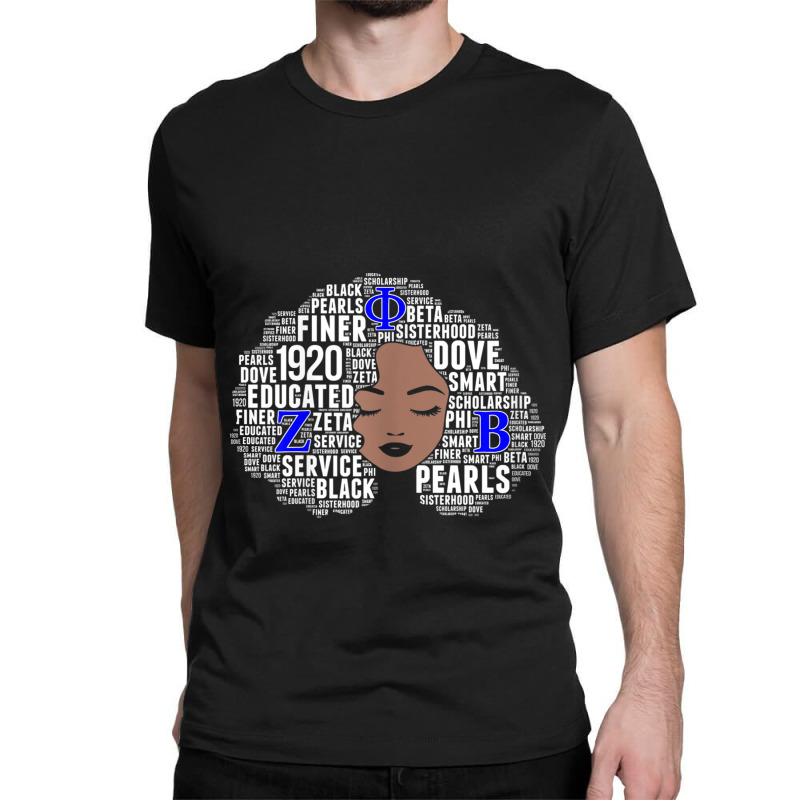 Womens Zeta 1920 African Women Educated Dove Afro Hair Words _001 Classic T-shirt | Artistshot