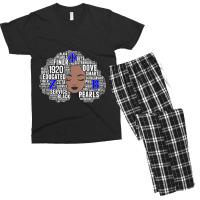 Womens Zeta 1920 African Women Educated Dove Afro Hair Words _002 Men's T-shirt Pajama Set | Artistshot