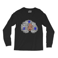 Womens Zeta 1920 African Women Educated Dove Afro Hair Words _002 Long Sleeve Shirts | Artistshot