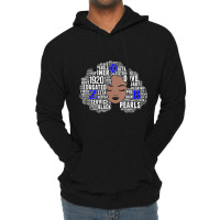 Womens Zeta 1920 African Women Educated Dove Afro Hair Words _002 Lightweight Hoodie | Artistshot