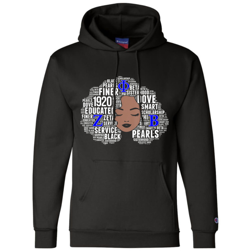 Womens Zeta 1920 African Women Educated Dove Afro Hair Words _002 Champion Hoodie | Artistshot