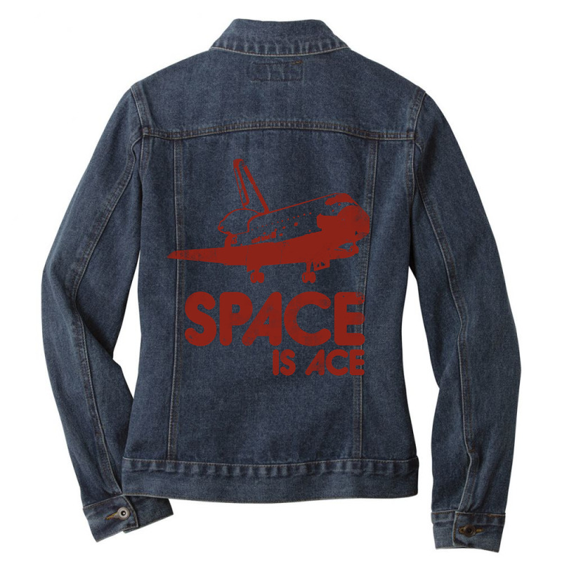 Trending Space Is Ace Vintage Science Ladies Denim Jacket by laurynvanhoose | Artistshot