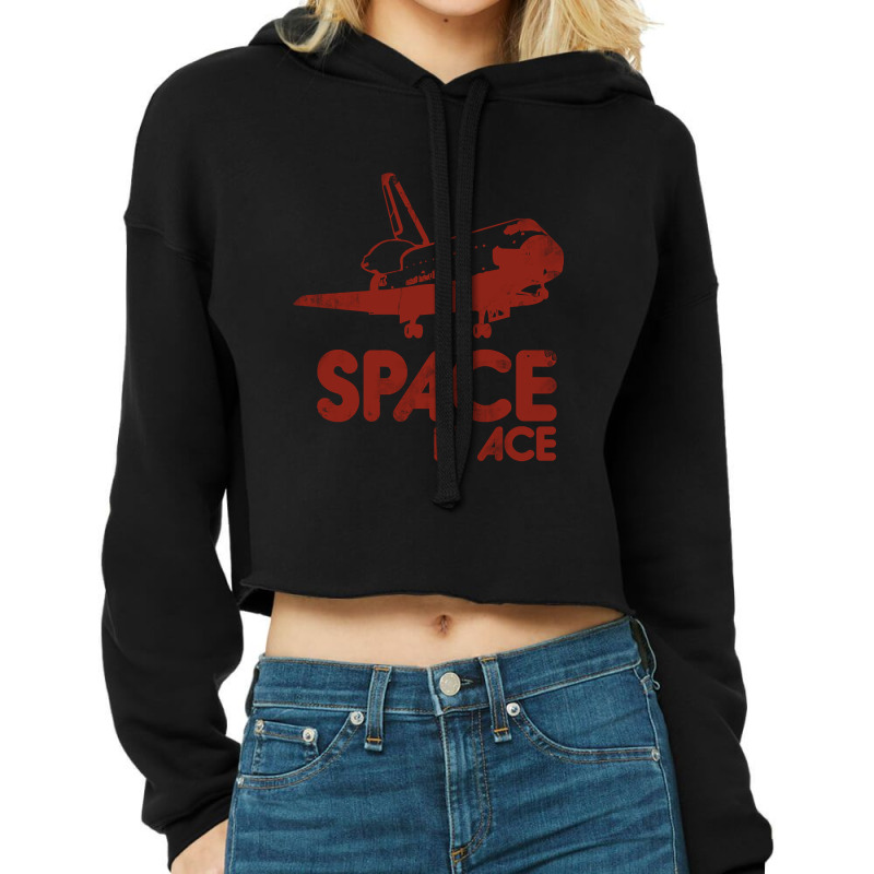 Trending Space Is Ace Vintage Science Cropped Hoodie by laurynvanhoose | Artistshot