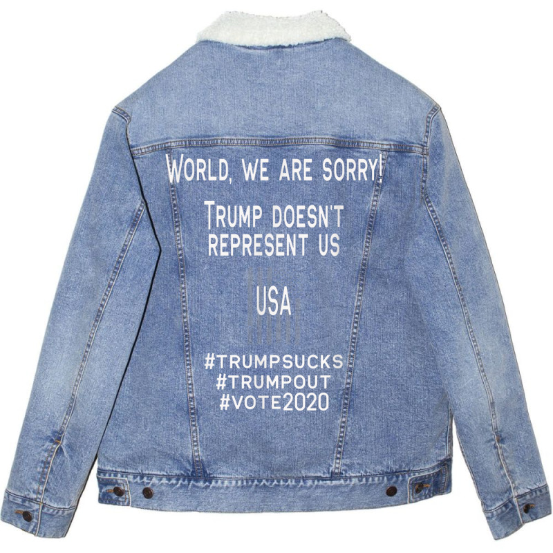 World Sorry Unisex Sherpa-lined Denim Jacket | Artistshot