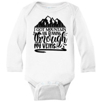 I Got Mountain Air Running Through My Veins Long Sleeve Baby Bodysuit | Artistshot