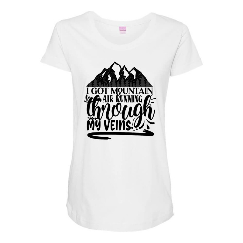 I Got Mountain Air Running Through My Veins Maternity Scoop Neck T-shirt by romisiantaka | Artistshot