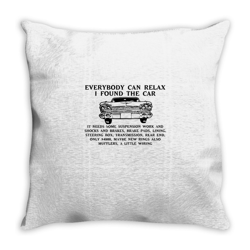 I Found The Car Throw Pillow | Artistshot