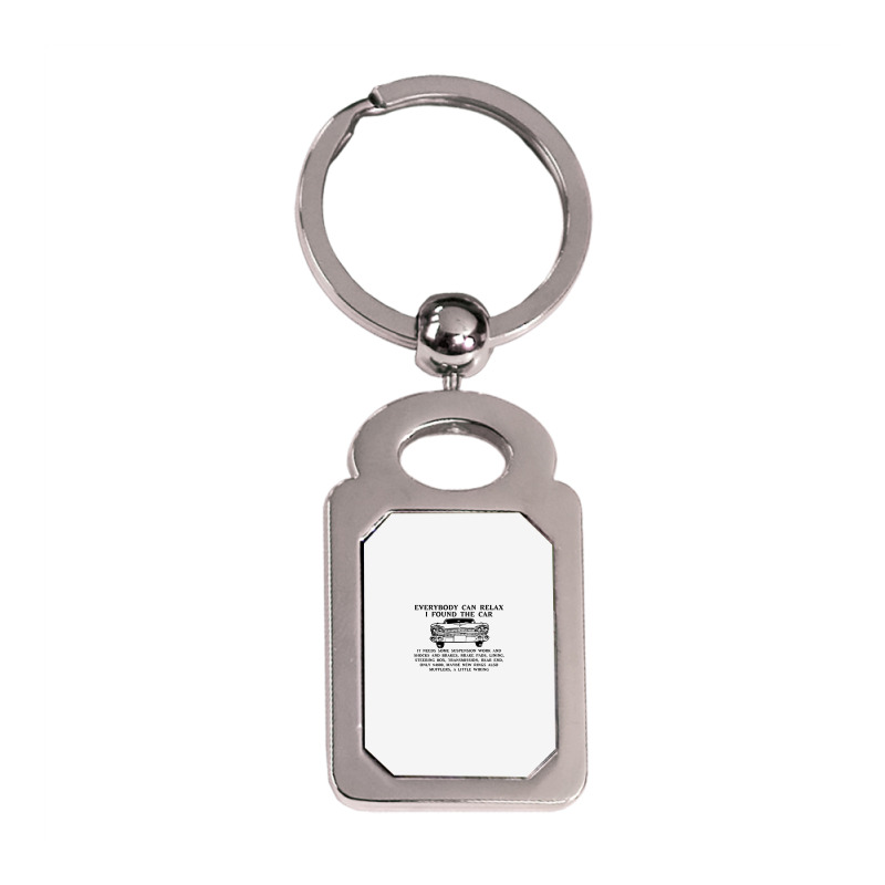 I Found The Car Silver Rectangle Keychain | Artistshot