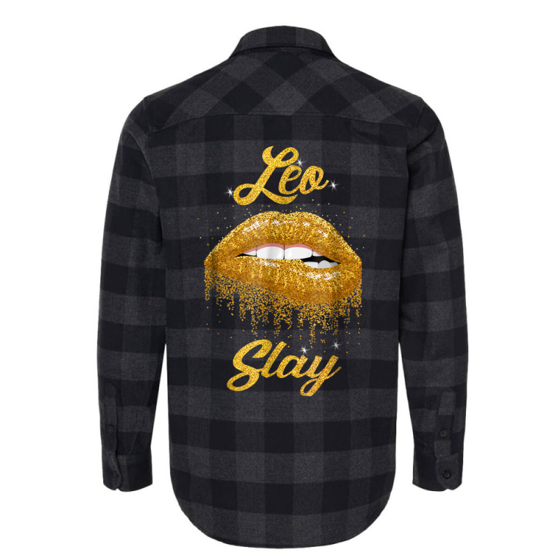 Zodiac Leo Slay Lip T Shirt Flannel Shirt | Artistshot