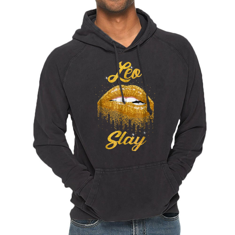 Zodiac Leo Slay Lip T Shirt Vintage Hoodie | Artistshot