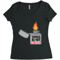 Trending Yippee Ki-yay Mr. Falcon Women's Triblend Scoop T-shirt | Artistshot