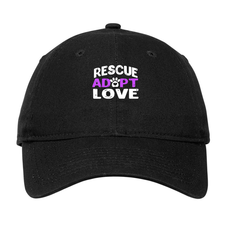 Hot Trend Cute Rescue Adopt Love As Dog Or Cat Lover Adjustable Cap by michealyoungerlk01 | Artistshot