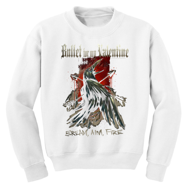 Bullet For My Valentine – Scream Aim Fire Crow Youth Sweatshirt by joseph89 | Artistshot