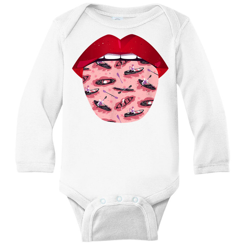 Canoeing Tongue Canoe   Rafting Boat Canoeist T Shirt Long Sleeve Baby Bodysuit | Artistshot