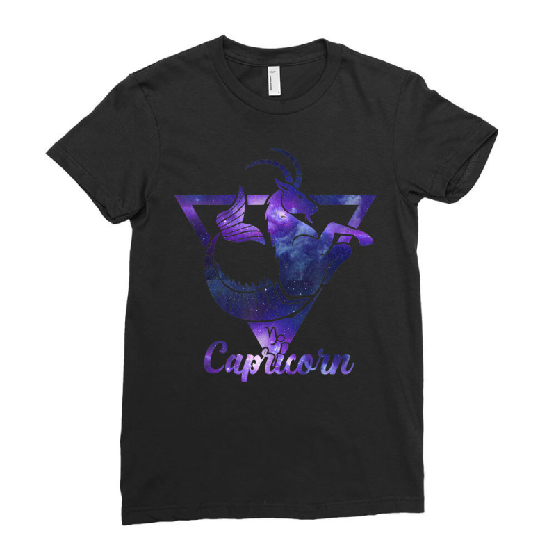 Limited Edition Capricorn Zodiac Sign Sea Goat Astrology January Birth Ladies Fitted T-Shirt by michaelyounger19 | Artistshot