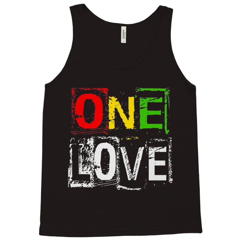 One Love Reggae Rasta Block Letter Premium T Shirt Tank Top by been | Artistshot