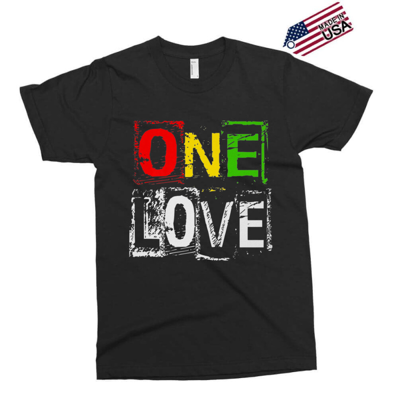 One Love Reggae Rasta Block Letter Premium T Shirt Exclusive T-shirt by been | Artistshot