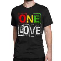 One Love Reggae Rasta Block Letter Premium T Shirt Classic T-shirt | Artistshot