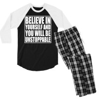 Believe In Yourself And You Will Be Unstoppable Men's 3/4 Sleeve Pajama Set | Artistshot