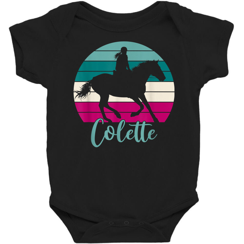 Colette Name Gift   Equestrian Shirt Colette Horse Girl T Shirt Baby Bodysuit | Artistshot