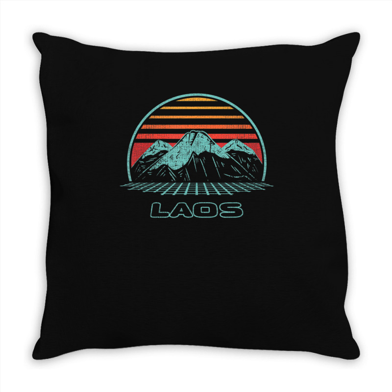 Hot Trend Laos Retro Vintage 80s Style Throw Pillow | Artistshot