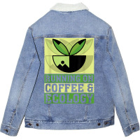 Coffee And Ecology Climate Planet Ecology T Shirt Unisex Sherpa-lined Denim Jacket | Artistshot