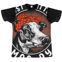 Cow Moody Bandana Headband Calf Lover Barn Ranch Owner 22 2 Graphic T-shirt | Artistshot