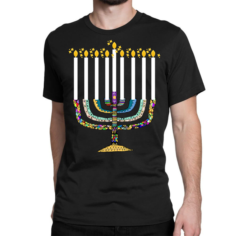 Limited Edition Hanukkah Menorah Nine Candles Classic T-shirt by Rios Arevalo | Artistshot